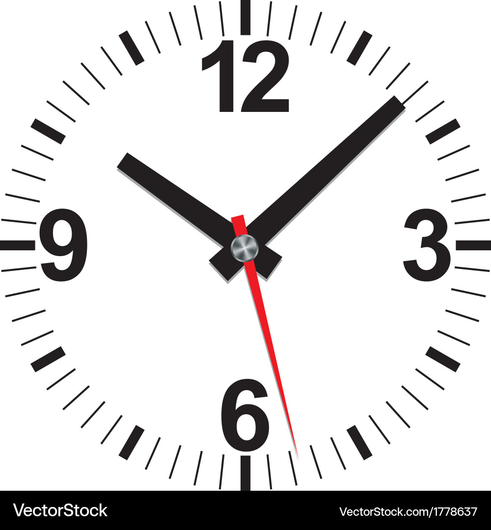 Classic Analog Clock Icon vector image
