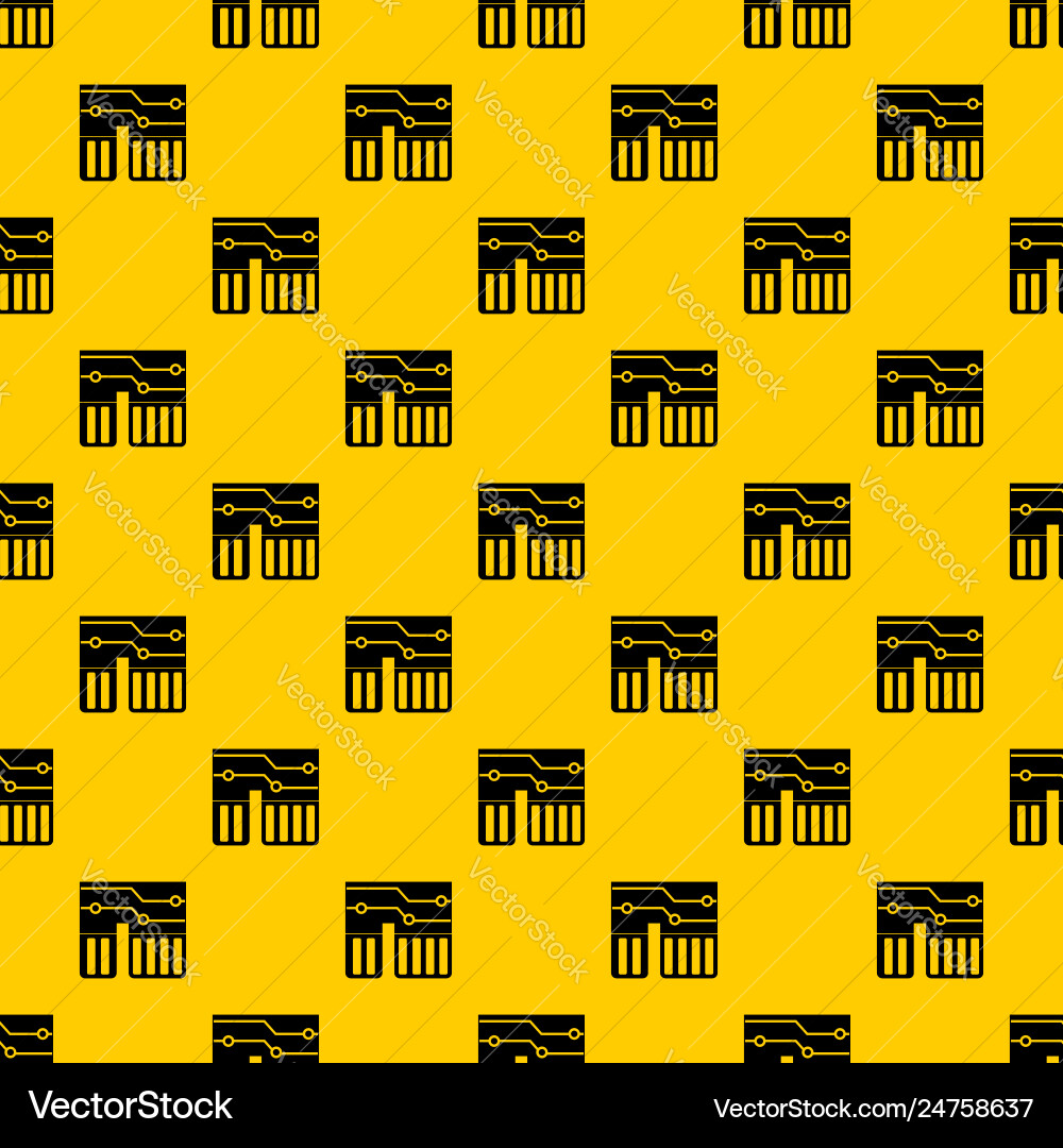 Computer chipset pattern Computer chipset pattern vector image