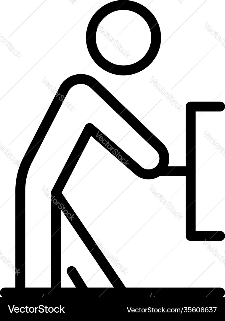 Object move effort icon outline style Object move effort icon outline style Vector Image