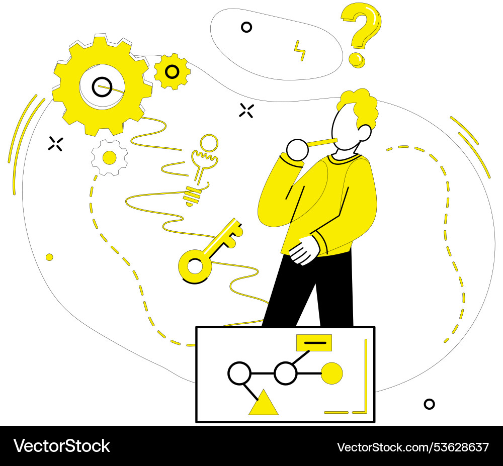 Problem solving intelligence and analysis Problem solving intelligence and analysis vector image