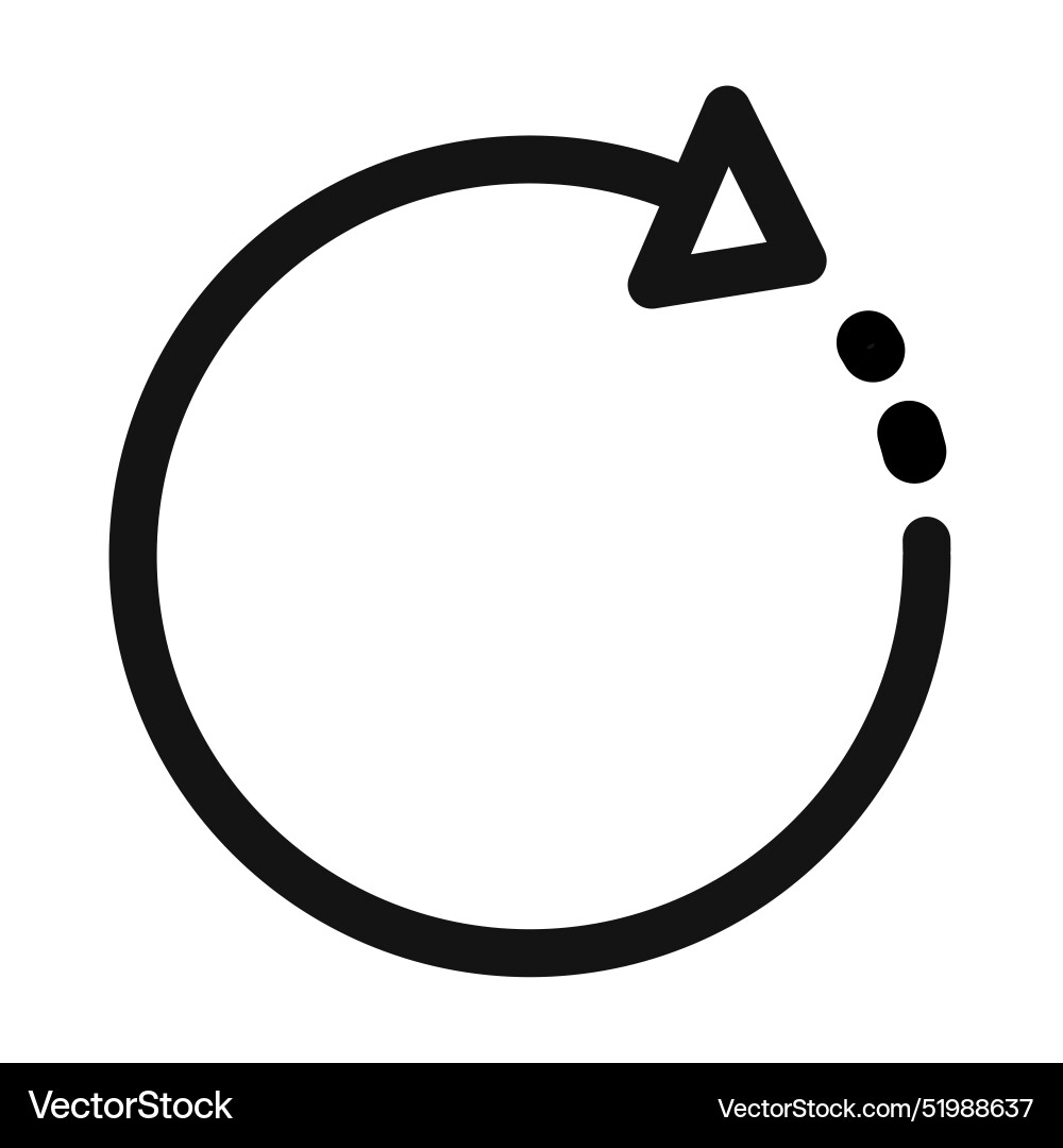 Right rotation arrow icon ideal for image Vector Image