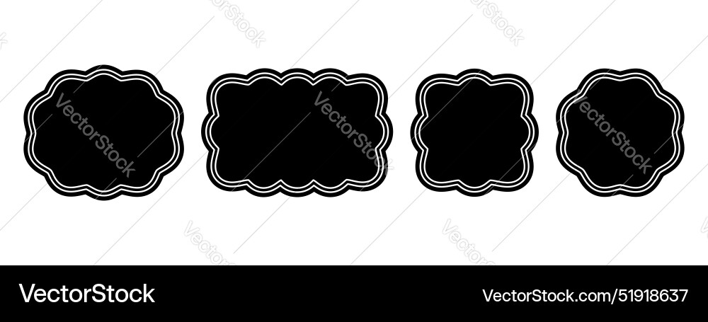 Set of oval rectangle square and circle shapes Set of oval rectangle square and circle shapes vector image