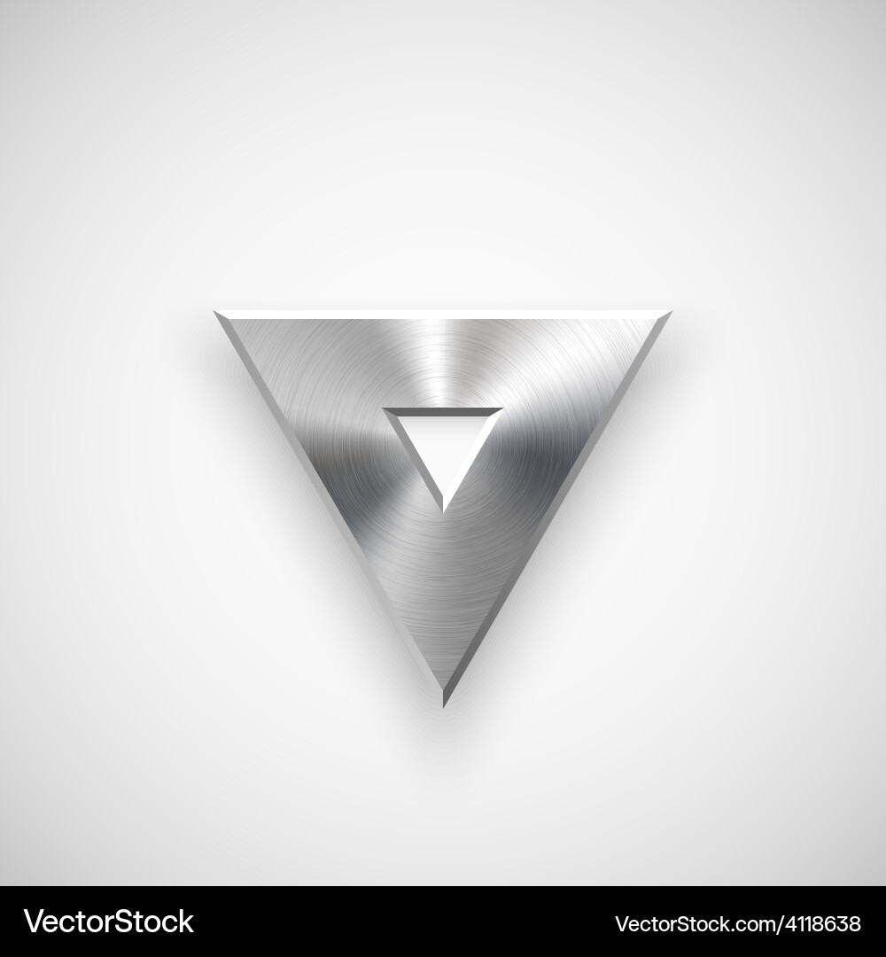 Abstract triangle button template Vector Image