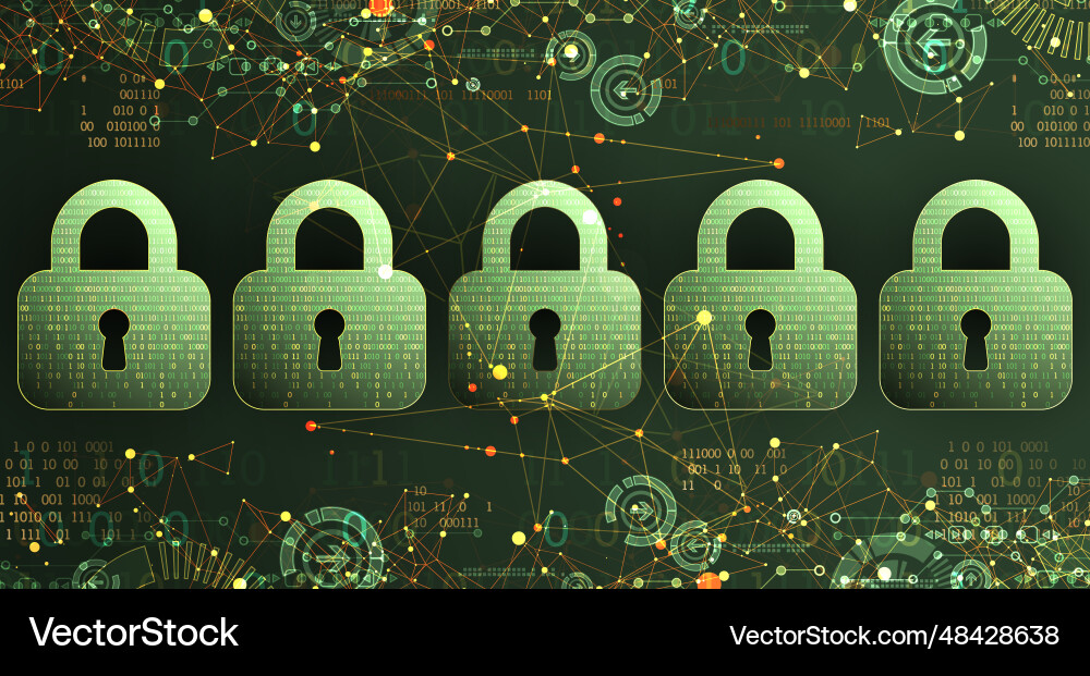 Padlock iconppersonal data security cyber vector image