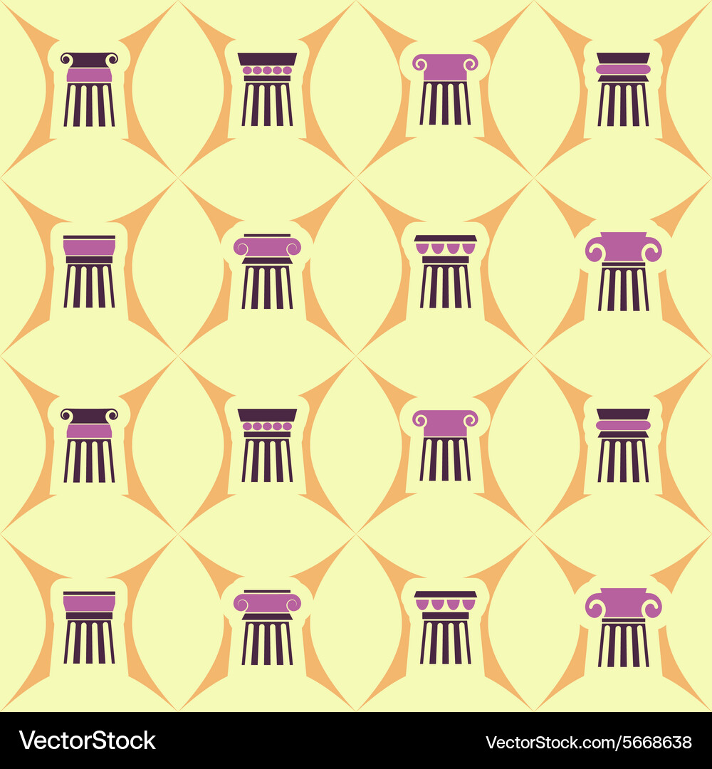 Seamless background with ancient columns Vector Image