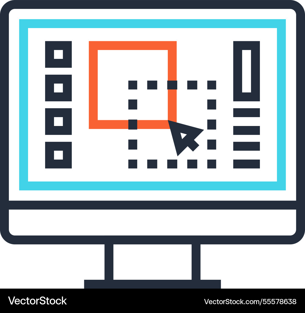 Software flat line web icon concept Software flat line web icon concept vector image