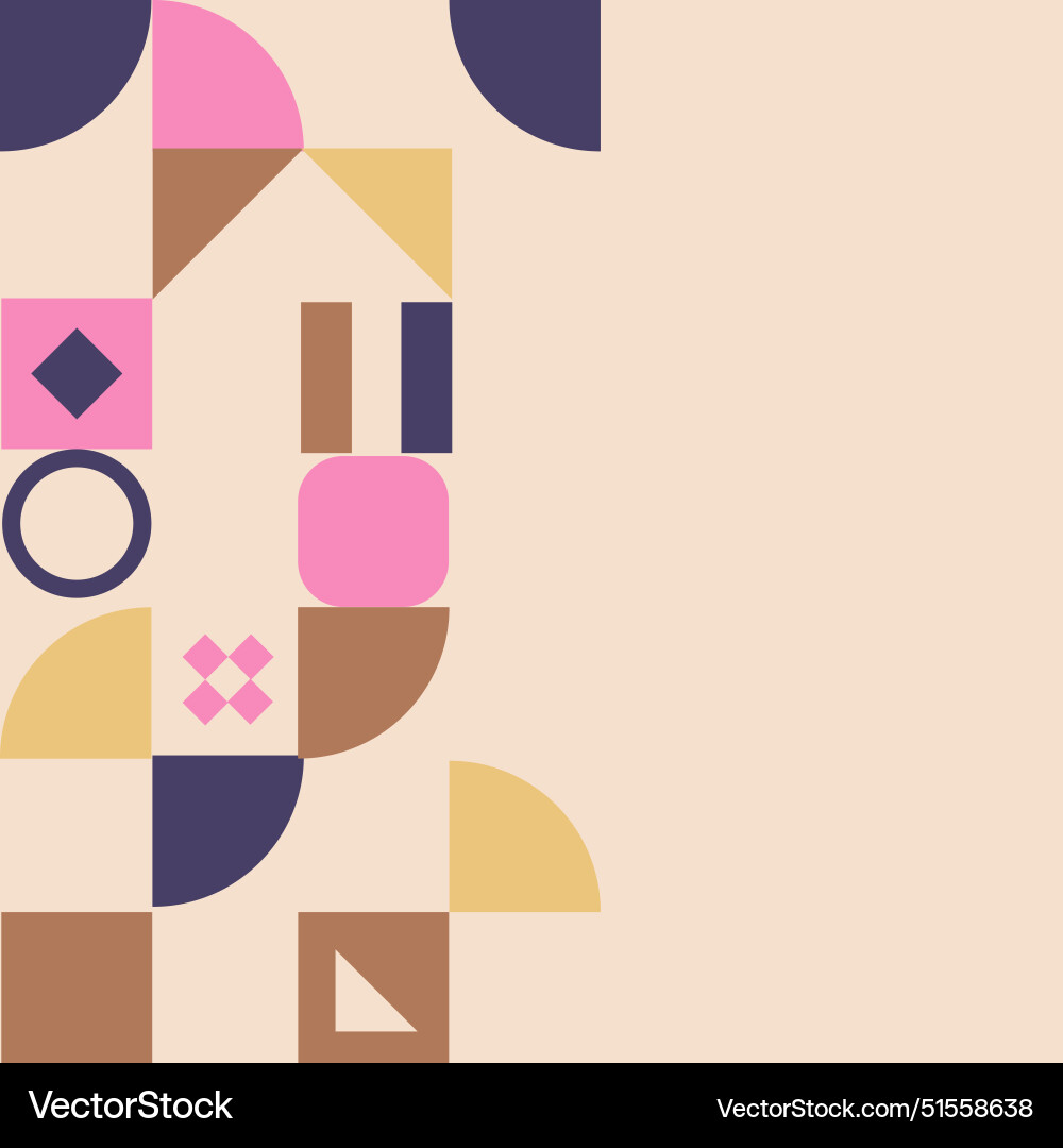 Square abstract background with geometric shape vector image