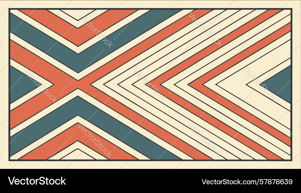 Abstract geometric chevron pattern retro color Vector Image