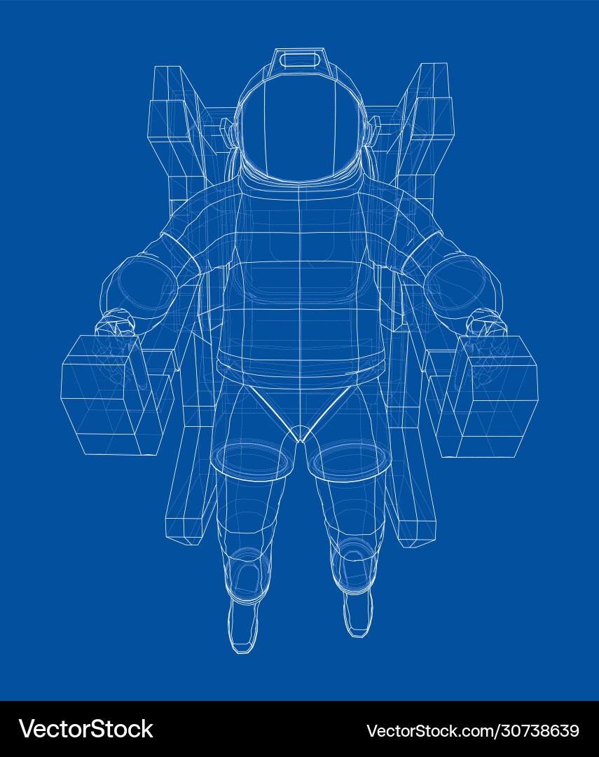 Astronaut concept rendering 3d Astronaut concept rendering 3d vector image