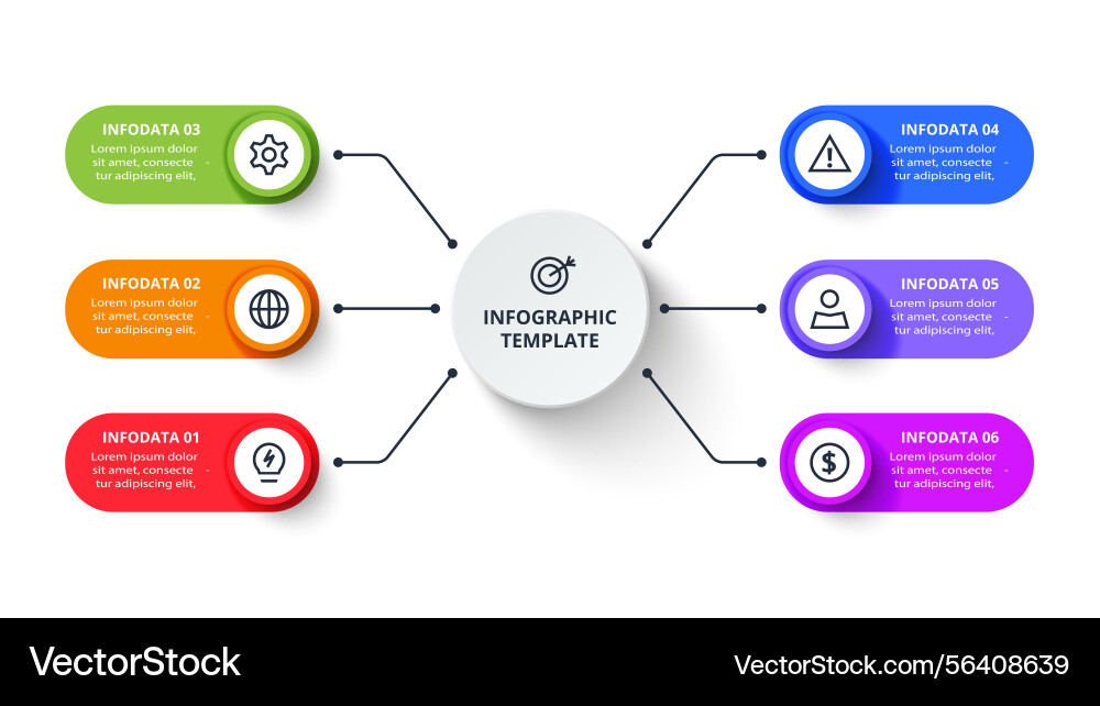 Business data visualization process chart Vector Image