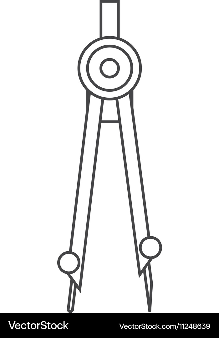 Compass object and school tool design Vector Image