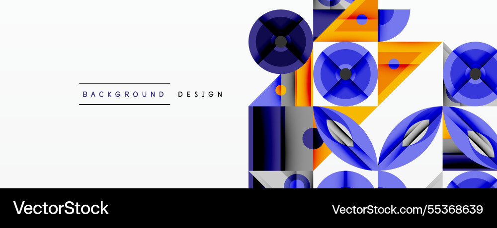 Dynamic geometric composition with sharp angles Vector Image