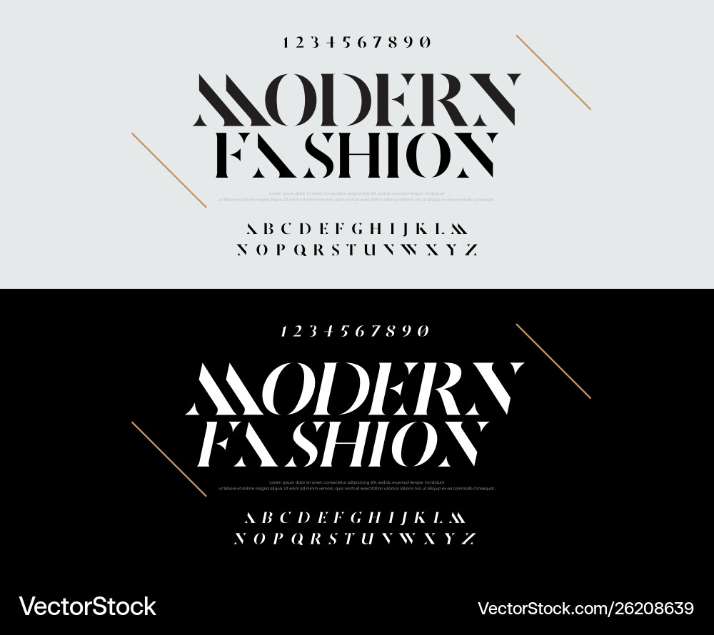Elegant Alphabet Font Set - Typography Vector Image