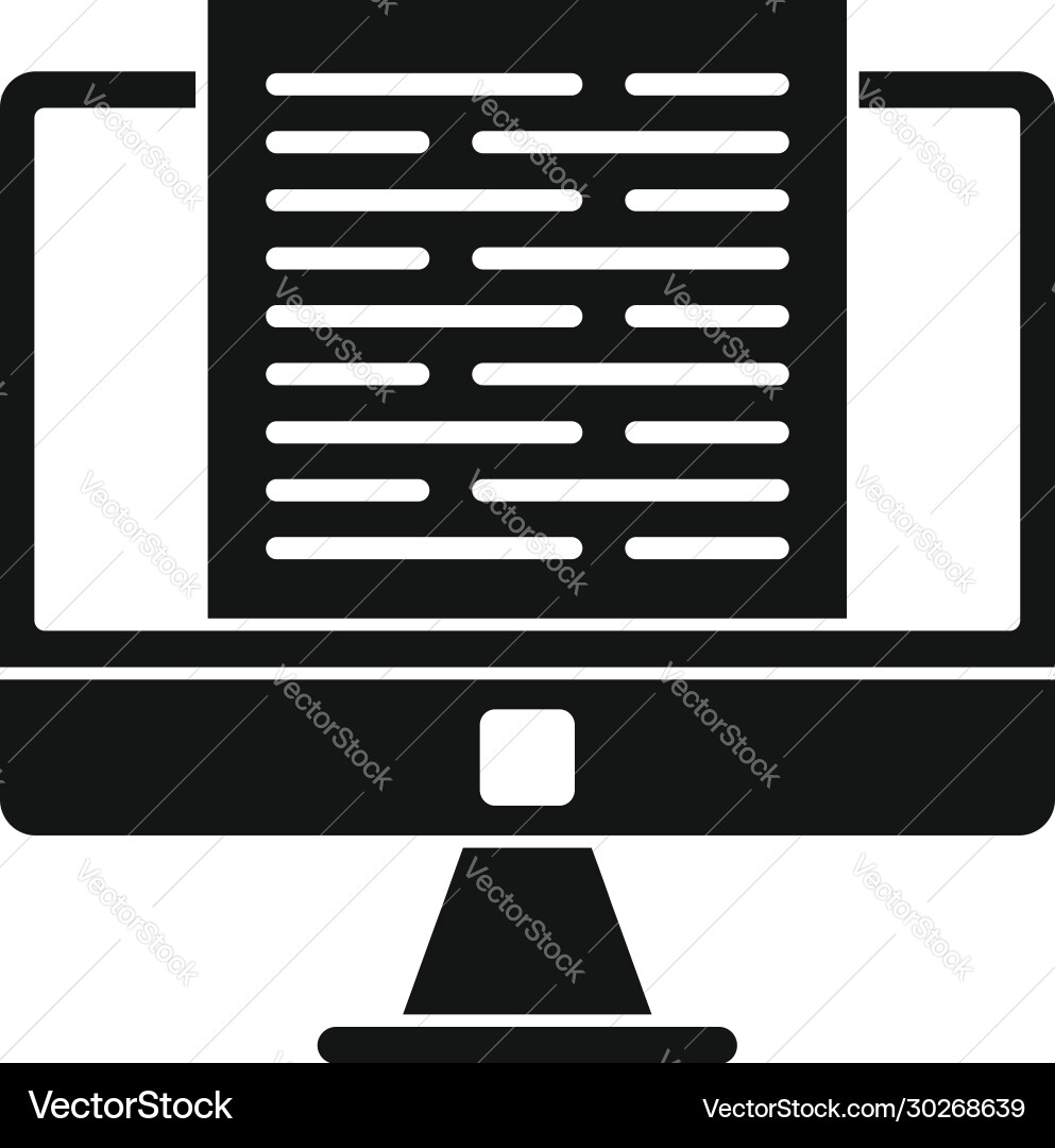 Modern computer editor icon simple style vector image