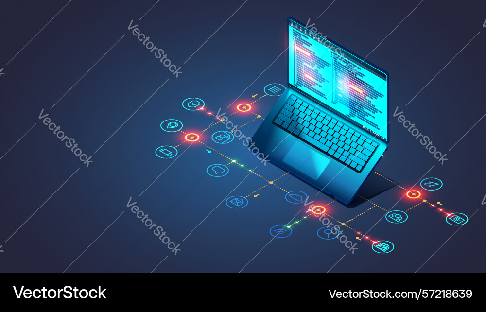 Software Web-Entwicklung Programmierkonzept vektorbild