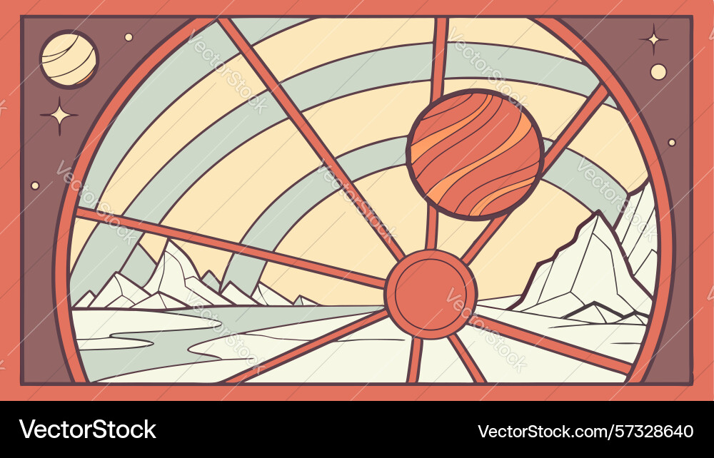 Circular abstract geometric pattern design vector image