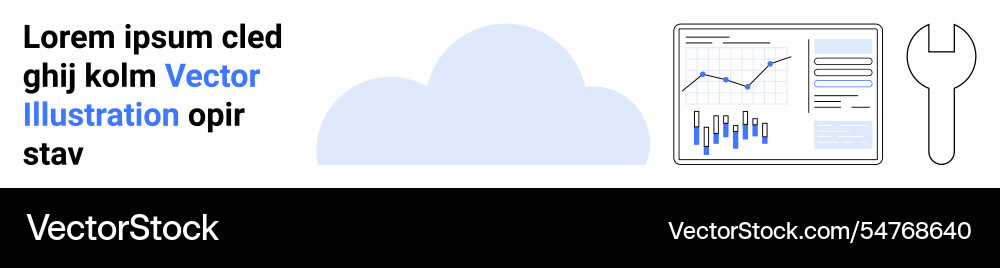 Cloud data analysis with tools and graphs Cloud data analysis with tools and graphs vector image