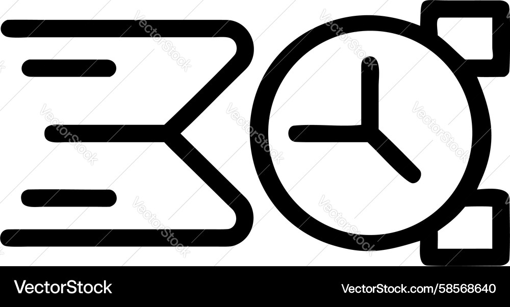 Digital Countdown Timer Icon Vector Image