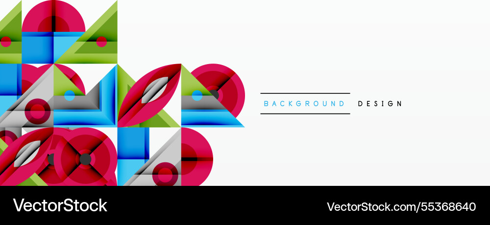 Dynamic geometric composition with sharp angles Vector Image