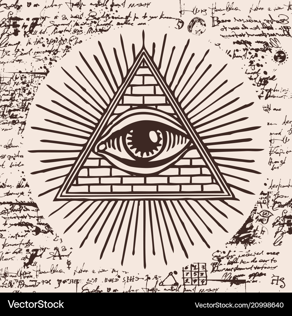 Eye of Providence Pyramid – Royalty-Free Vector | VectorStock