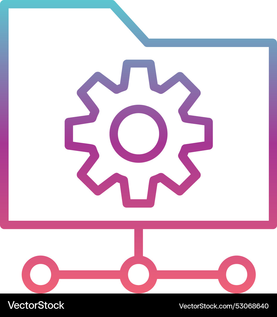 Folder line gradient design Vector Image