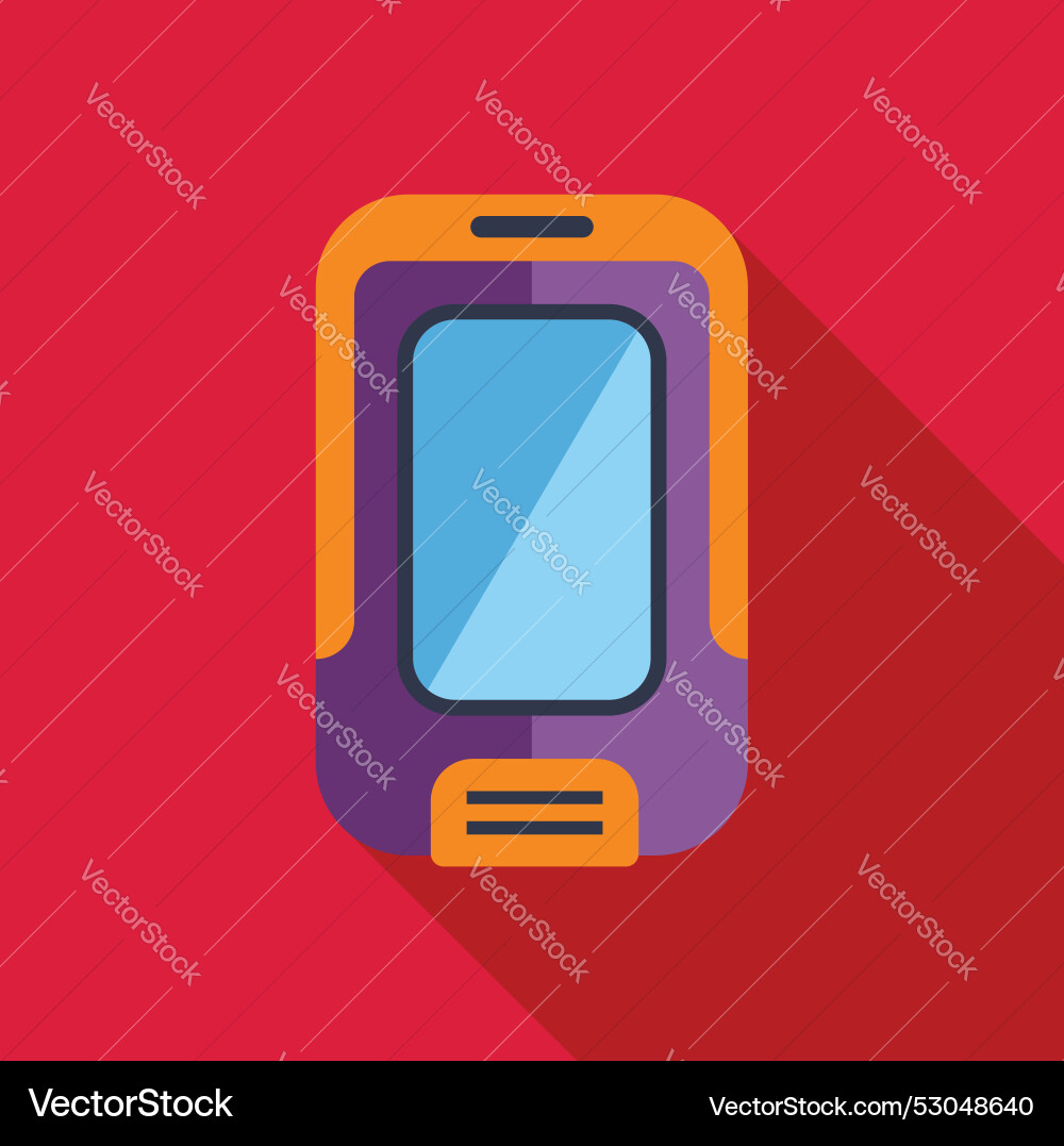 Modern smartphone with blank screen displaying Vector Image