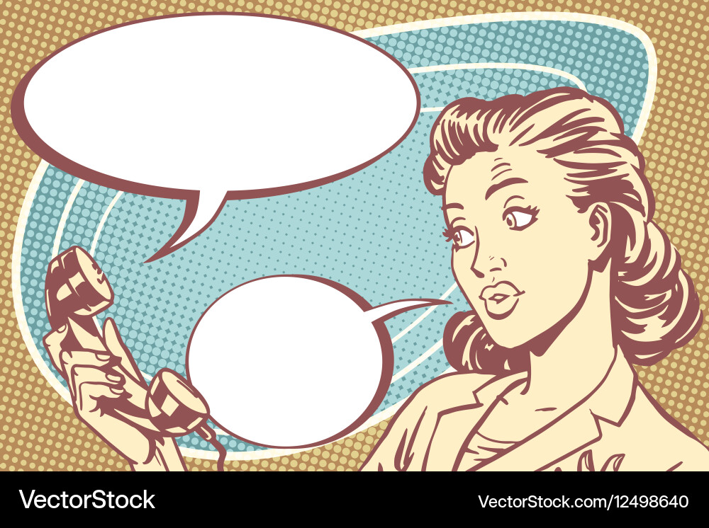 Shocked Woman on Phone Vector Image
