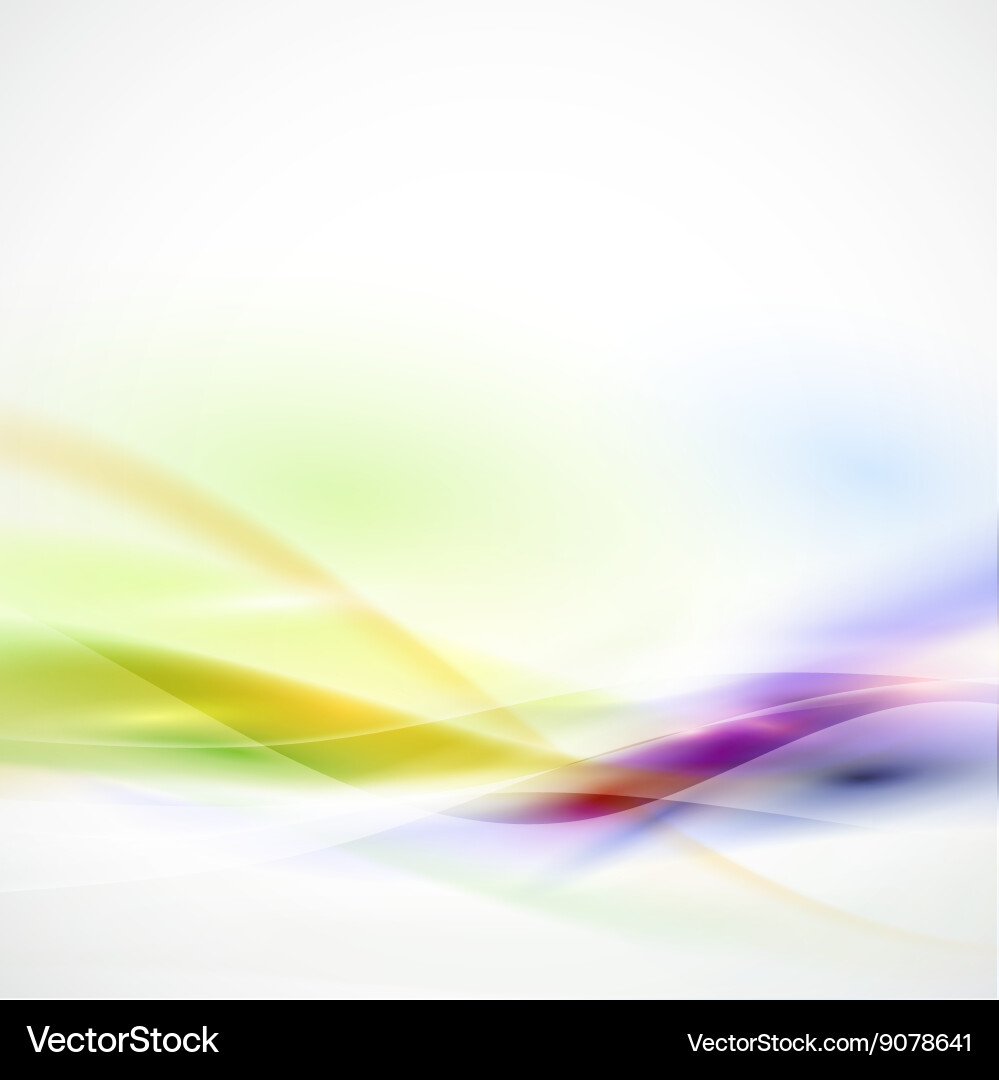 Abstract smooth colorful flow on white background Vector Image