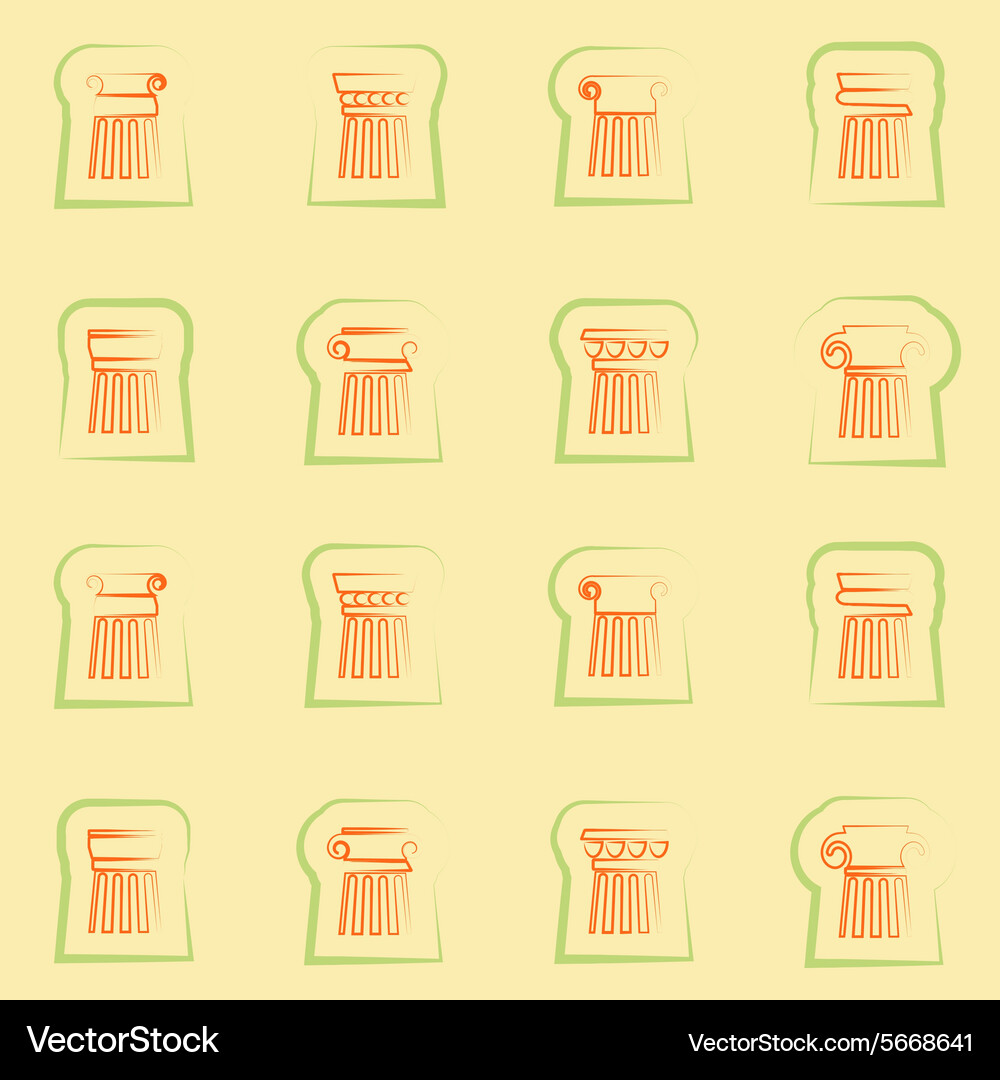 Seamless background with ancient columns Vector Image