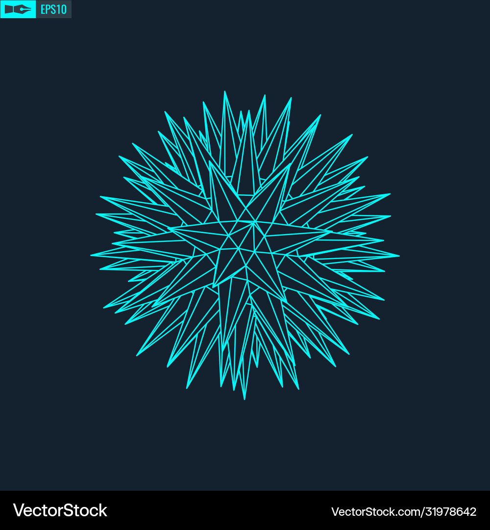 Abstract wireframe sphere with noise Abstract wireframe sphere with noise vector image
