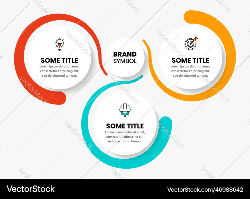 Abstract Workflow Circles Template vector image