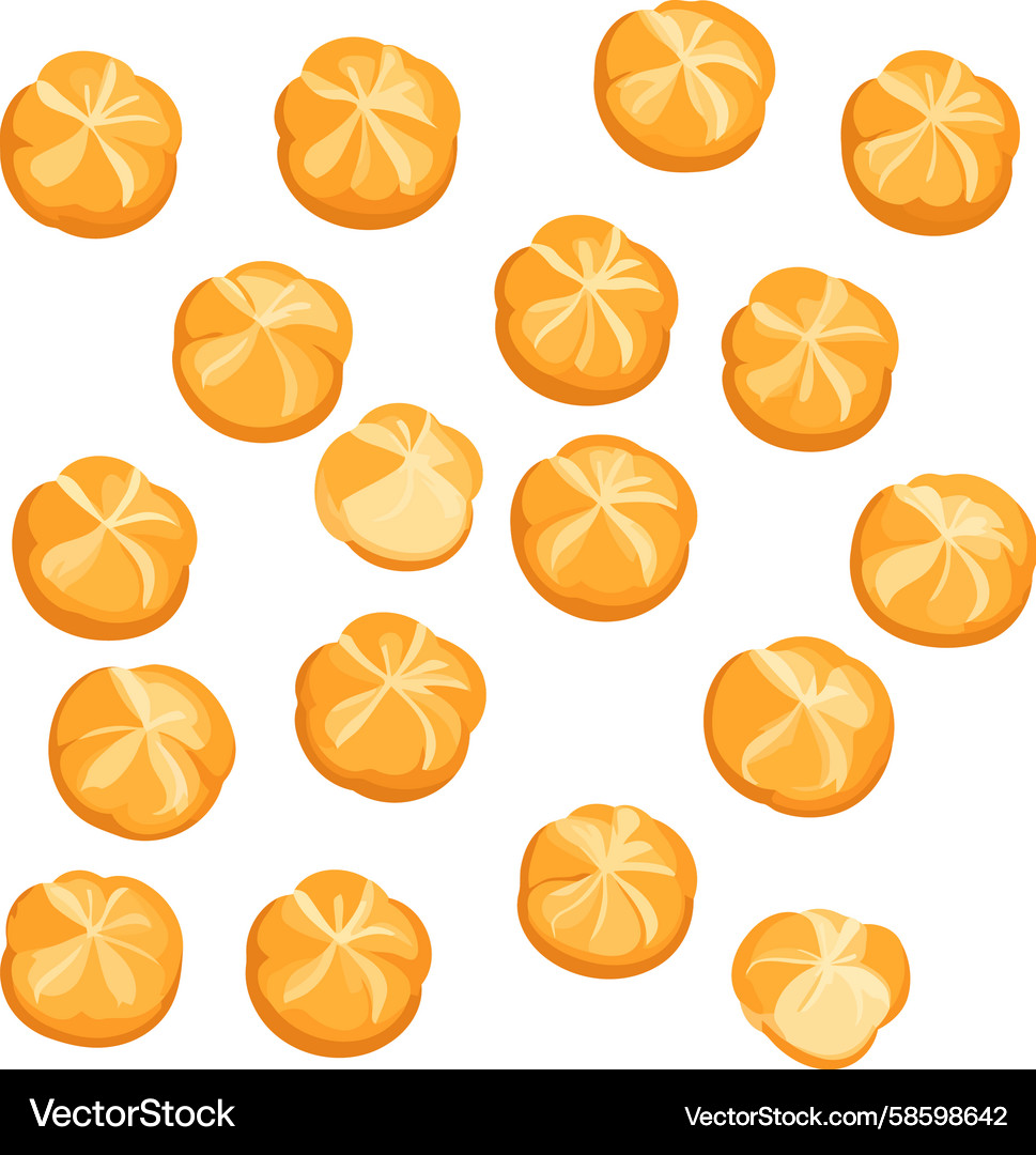 Golden Kaiser Buns - Array of Buns Vector Image