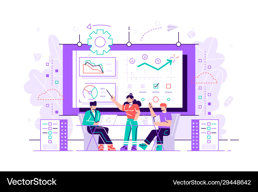 Software engineer statistician visualizer vector image