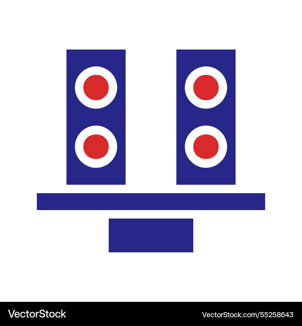 Abstract design with rectangles and red circles Vector Image