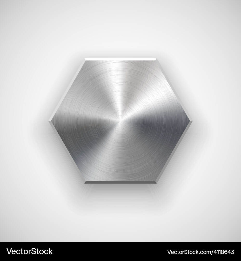 Abstract polygon button template Vector Image