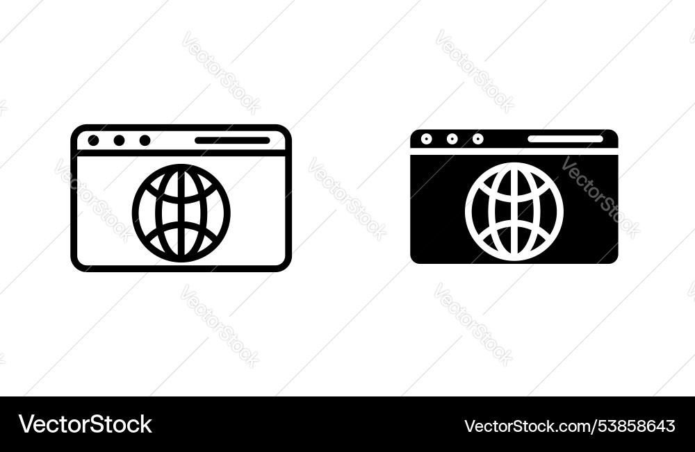 Browser icon set Vector Image