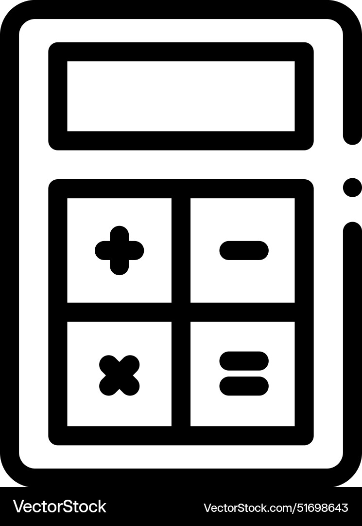 Calculating icon thin linear style design Calculating icon thin linear style design Vector Image