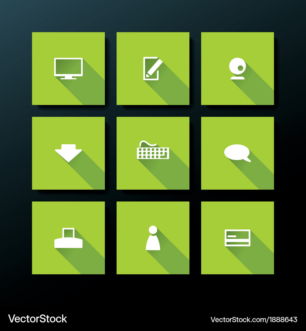 Flat web icon set Vector Image