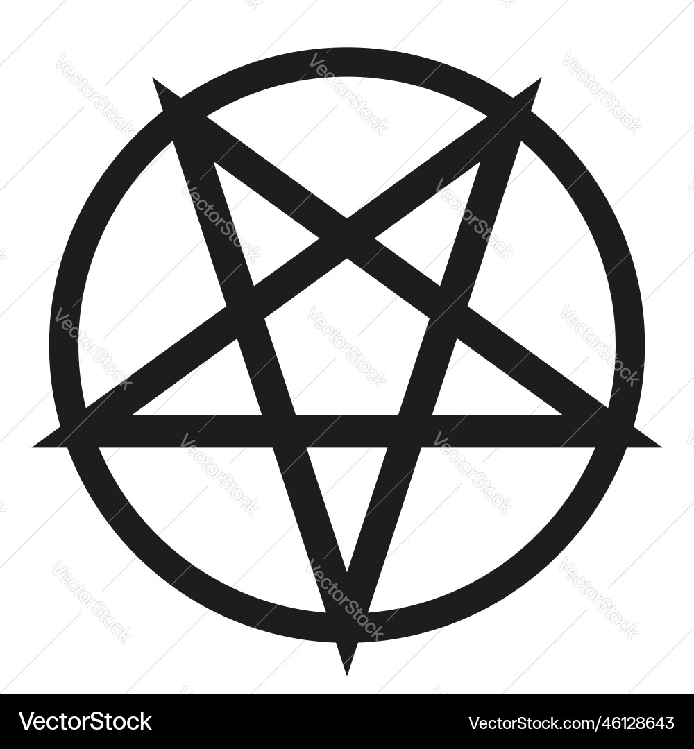 Pentagram in circle Pentagram in circle vector image