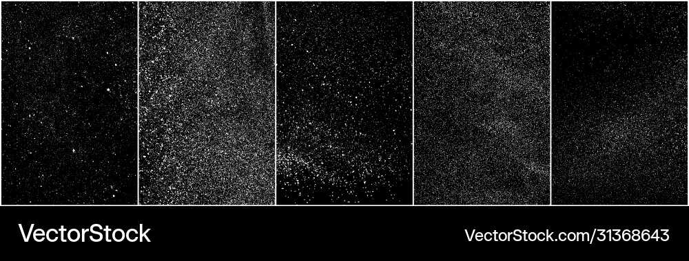 Set distressed white grainy texture Set distressed white grainy texture vector image