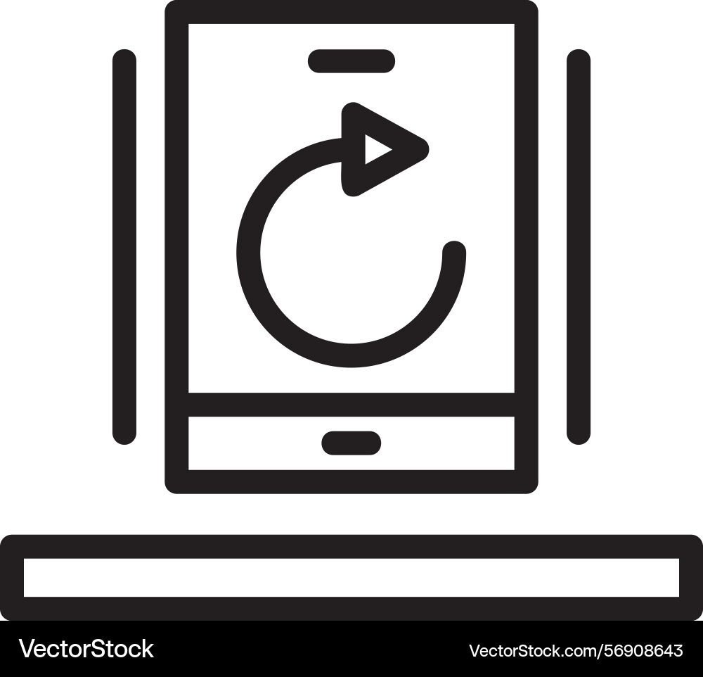 Undo linear style icon design vector image