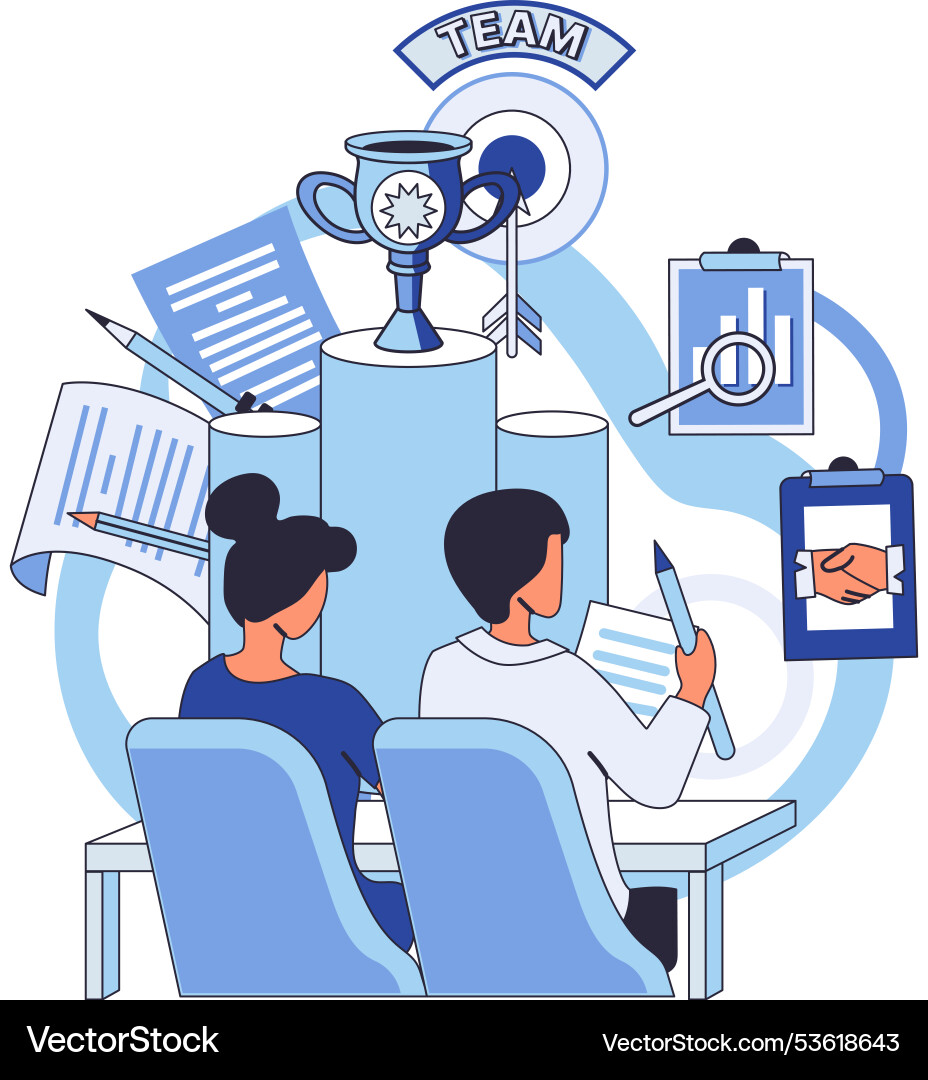 Unity and support between colleagues agreement Unity and support between colleagues agreement vector image