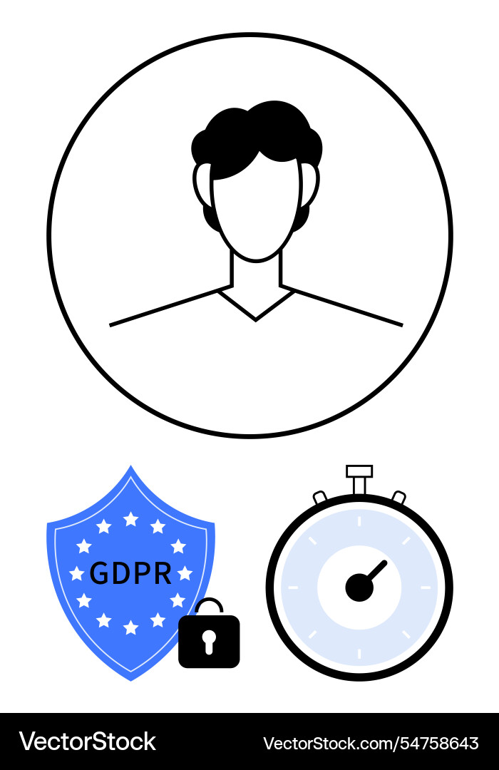User anonymity and data protection with gdpr User anonymity and data protection with gdpr vector image