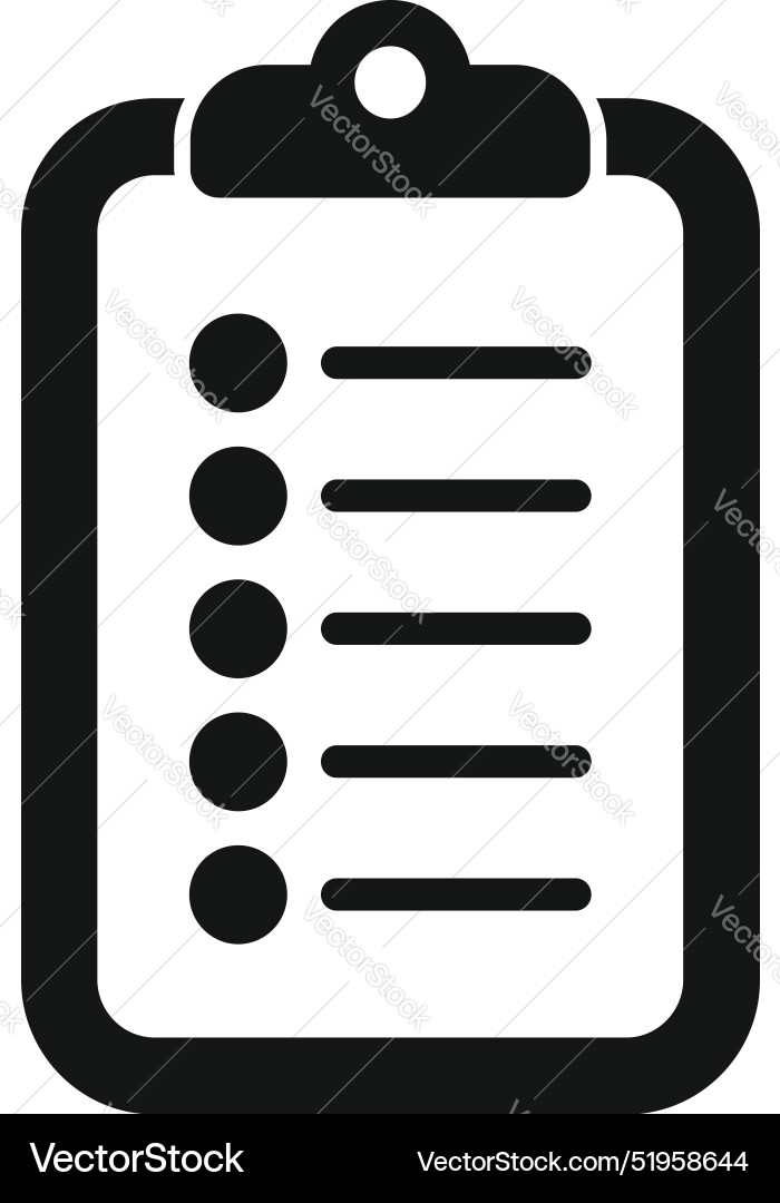 Clipboard showing a checklist for efficient task Clipboard showing a checklist for efficient task Vector Image