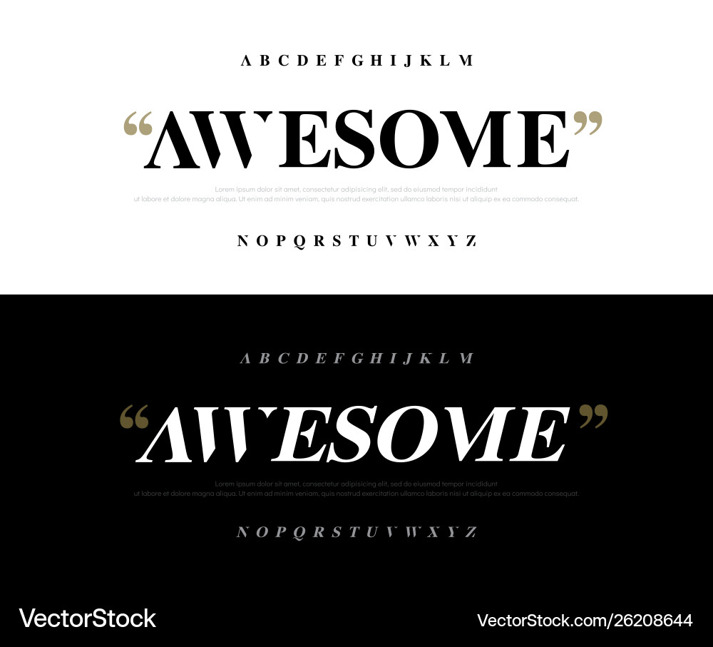 Elegante awesome Alphabet Buchstaben Schriftsatz klassisch Elegante awesome Alphabet Buchstaben Schriftsatz klassisch vektorbild