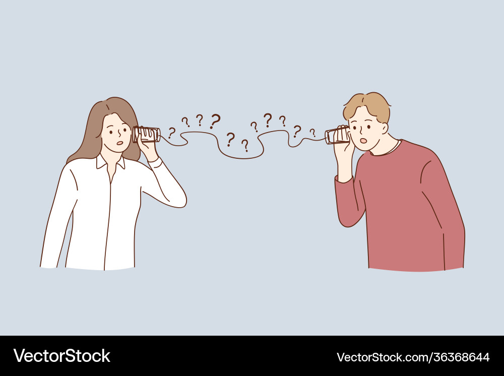 Misunderstanding communication problems Misunderstanding communication problems vector image