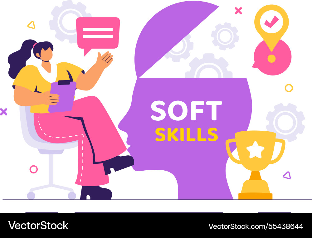 Office workers demonstrating soft skills Office workers demonstrating soft skills Vector Image