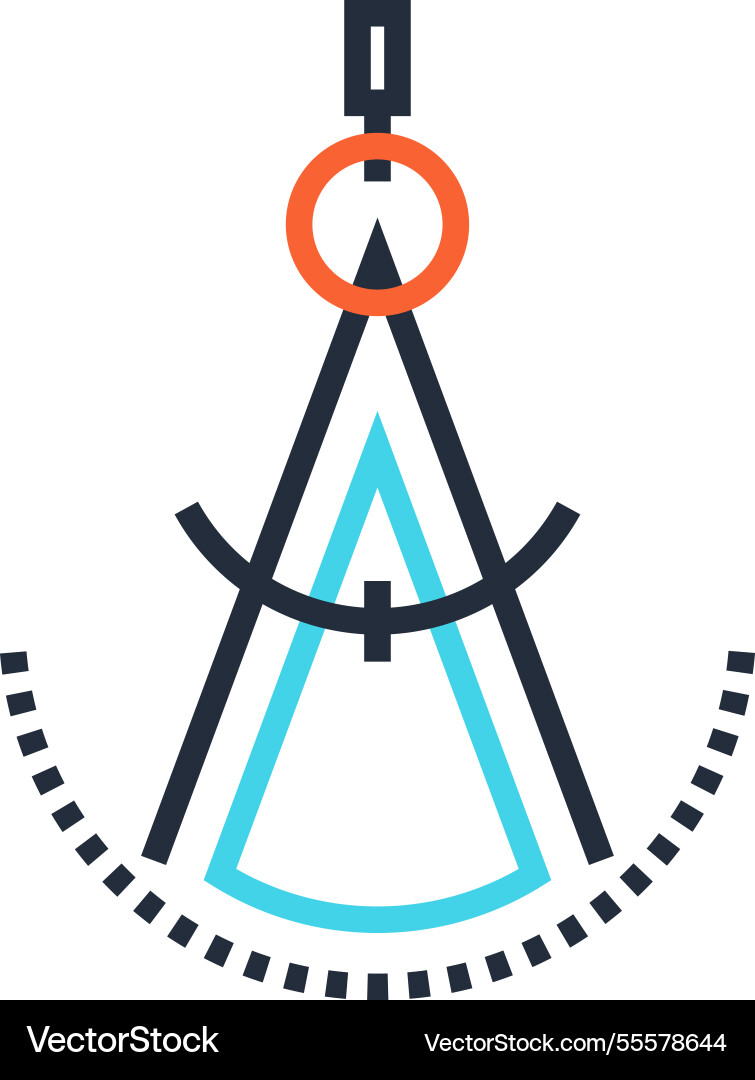 Precision flat line web icon concept Precision flat line web icon concept vector image