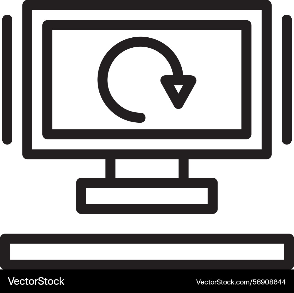Redo linear style icon design Vector Image