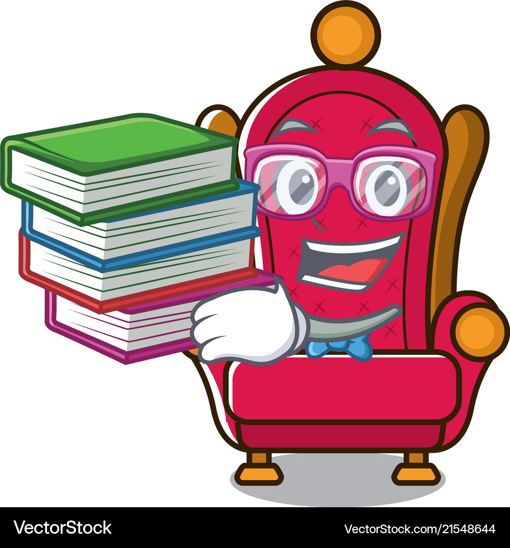 Student with book king throne mascot cartoon – Royalty-Free Vector |  VectorStock, image size:1000x1075